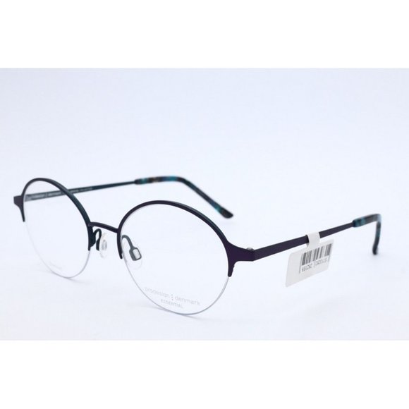 New Prodesign Denmark 1440 c.3931 Aubergine Round Eyeglasses Clear Lenses 48mm